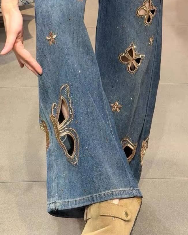 Pantalon Papillon Chic – Taille Haute